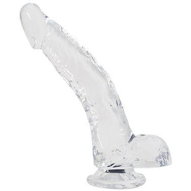 Прозрачный фаллоимитатор Alive Jelly Dildo Stallion, ТПЕ, присоска, диаметр 3,5 см, длина 22 см