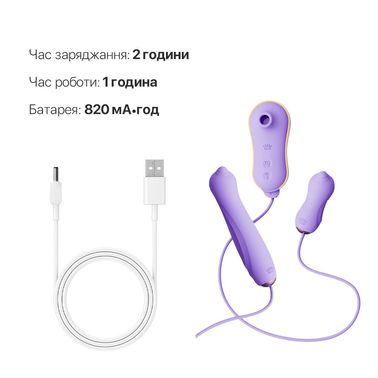 Набор 3в1 Zalo — UNICORN Set Violet, виброяйцо, пульсатор, вакуумный стимулятор