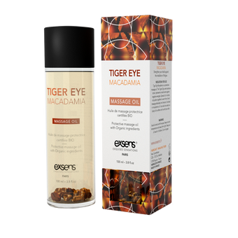 Масажна олія EXSENS Tiger Eye Macadamia (захист з тигровим оком) 100мл, натуральна