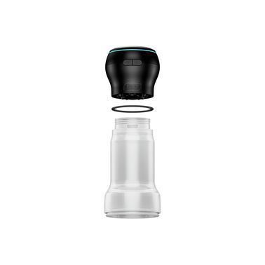 Мастурбатор Kiiroo Feel Pocket Crystal зі всмоктувальною інтерактивною насадкою PowerBlow Combo Set