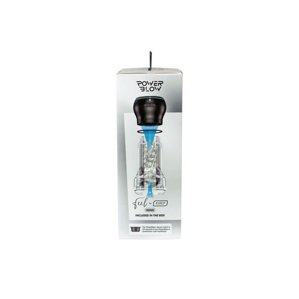 Мастурбатор Kiiroo Feel Pocket Crystal зі всмоктувальною інтерактивною насадкою PowerBlow Combo Set