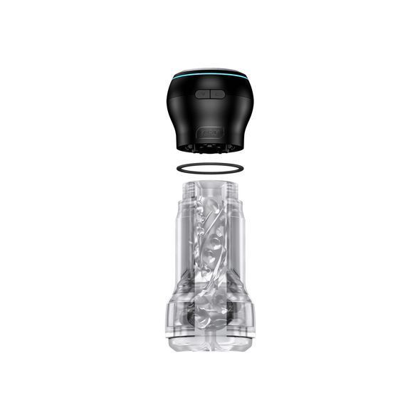 Мастурбатор Kiiroo Feel Pocket Crystal зі всмоктувальною інтерактивною насадкою PowerBlow Combo Set