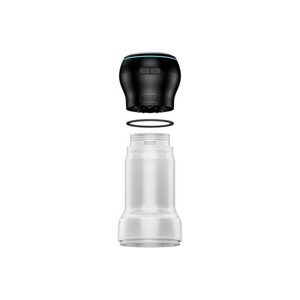 Мастурбатор Kiiroo Feel Pocket Crystal зі всмоктувальною інтерактивною насадкою PowerBlow Combo Set
