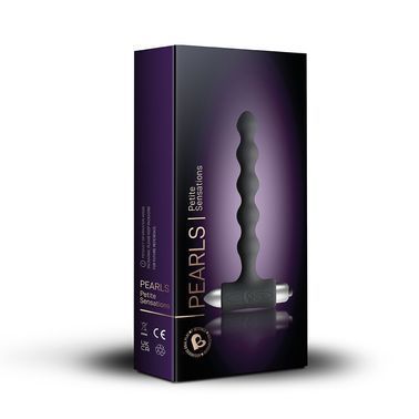 Анальний вібратор Rocks Off Petite Sensations &mdash; Pearls Black, Черный, Чорний