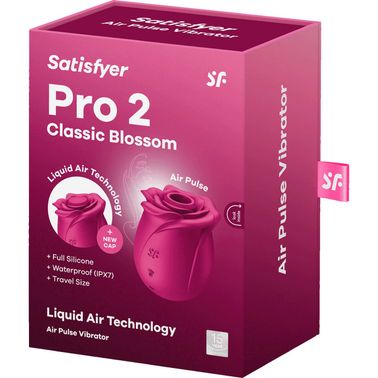 Вакуумный клиторальный стимулятор Satisfyer Pro 2 Classic Blossom, технология Liquid Air, Красный, Червоний