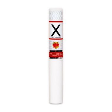 Стимулювальний бальзам для губ унісекс Sensuva - X on the Lips Strawberry з феромонами, полуниця