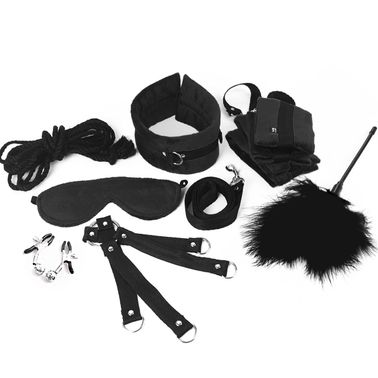 Набір БДСМ Art of Sex - Soft Touch BDSM Set, 9 предметів, Чорний