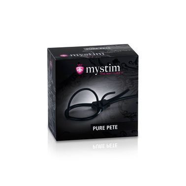 Утяжка для пениса Mystim Pure Pete, силиконовая, Чорний, Чорний