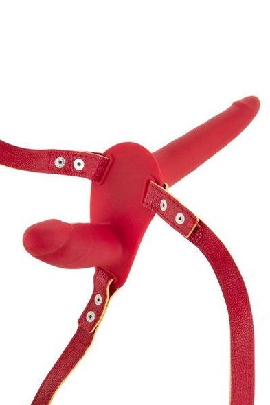 Подвійний страпон Fetish Tentation Strap-On with Double Dildo Red