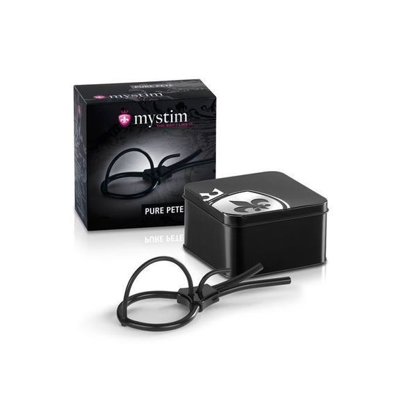Утяжка для пениса Mystim Pure Pete, силиконовая, Чорний, Чорний