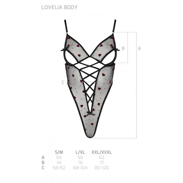 Еротичний боді з малюнком LOVELIA BODY black L/XL - Passion