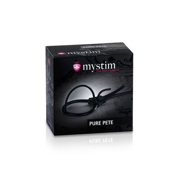 Утяжка для пениса Mystim Pure Pete, силиконовая, Чорний, Чорний