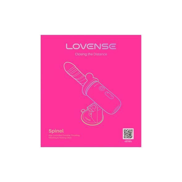 Смарт-міні секс-машина Lovense Spinel імітація фрикцій, підігрів, 3 насадки, на присосці