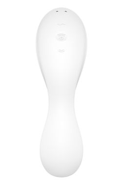 Вакуумный смарт-стимулятор с вибрацией Satisfyer Curvy Trinity 5 (White), управление со смартфона