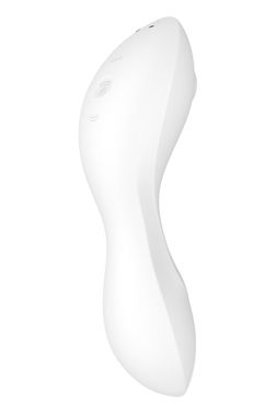 Вакуумный смарт-стимулятор с вибрацией Satisfyer Curvy Trinity 5 (White), управление со смартфона