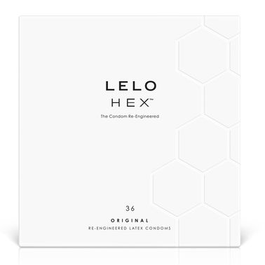 Презервативи LELO HEX Condoms Original 36 Pack, тонкі та суперміцні