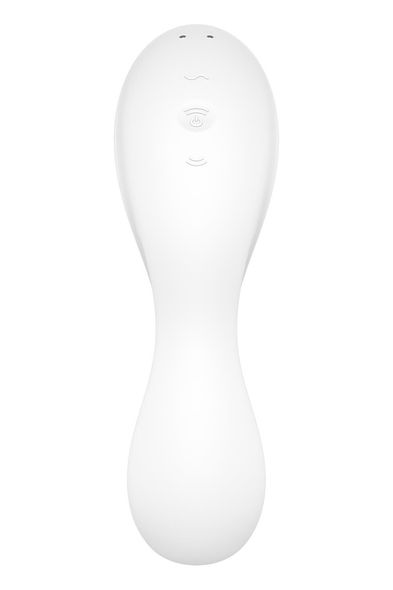 Вакуумний смарт-стимулятор із вібрацією Satisfyer Curvy Trinity 5 (White), керування зі смартфона