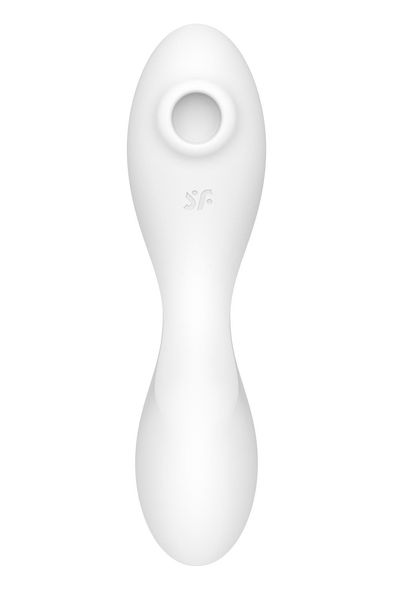 Вакуумный смарт-стимулятор с вибрацией Satisfyer Curvy Trinity 5 (White), управление со смартфона