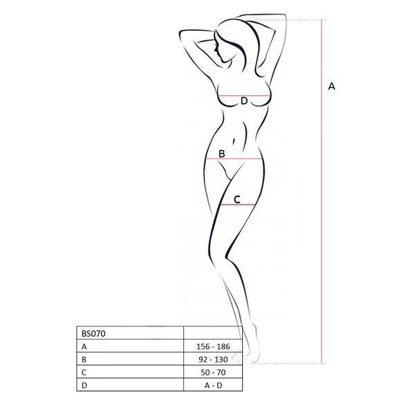 Бодистокинг Passion BS070 red, комбинезон, имитация чулок и ажурного топа