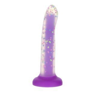 Светящийся в темноте фаллоимитатор ADDICTION Rave 8&Prime; Glow in the Dark Dildo Purple Confetti , 20,3 см