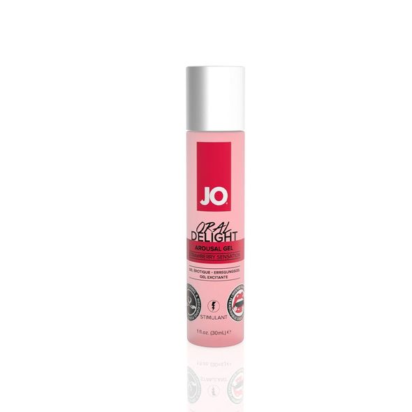 Гель для оральных ласк System JO Oral Delight - Strawberry Sensation (30 мл), эффект холод-тепло