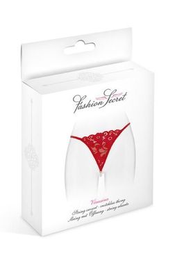 Трусики-стрінги з перлинною ниткою Fashion Secret VENUSINA Red