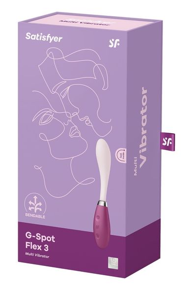 Вибратор Satisfyer G-Spot Flex 3 Red, гибкий ствол с фиксацией положения