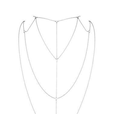 Ланцюжок для спини Bijoux Indiscrets Magnifique Back and Cleavage Chain - Silver, прикраса для тіла