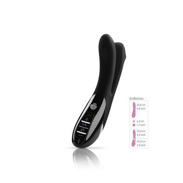 Вибратор двойной с электростимуляцией Mystim Tingling Aparte eStim Black, миостимулятор, Черный, Чорний