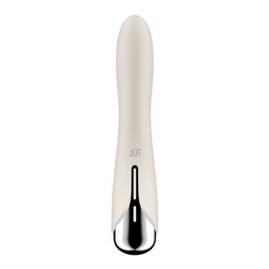Вібратор точки G з обертанням Satisfyer Spinning Vibe 1 Beige, 2 мотори, Білий, Білий