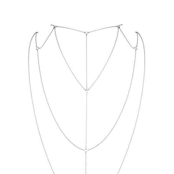 Ланцюжок для спини Bijoux Indiscrets Magnifique Back and Cleavage Chain - Silver, прикраса для тіла