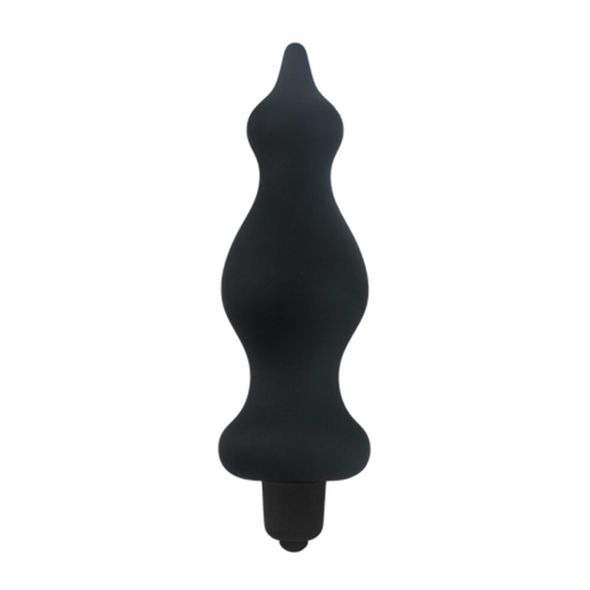 Анальная пробка с вибрацией Adrien Lastic Bullet Amuse Black, макс. диаметр 3,9см, Чорний, Чорний