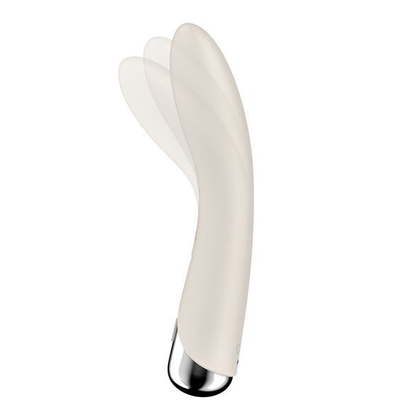 Вібратор точки G з обертанням Satisfyer Spinning Vibe 1 Beige, 2 мотори, Білий, Білий