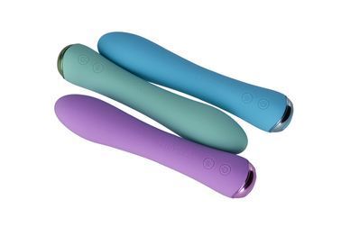 Вибратор с подогревом FairyGasm WowGenie violet, подогрев до 42 &deg;C, Голубой, Блакитний