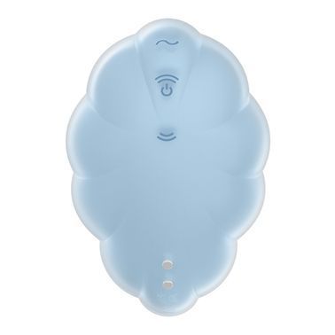 Вакуумный стимулятор с вибрацией Satisfyer Cloud Dancer Blue, Голубой, Блакитний
