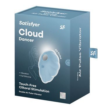 Вакуумный стимулятор с вибрацией Satisfyer Cloud Dancer Blue, Голубой, Блакитний