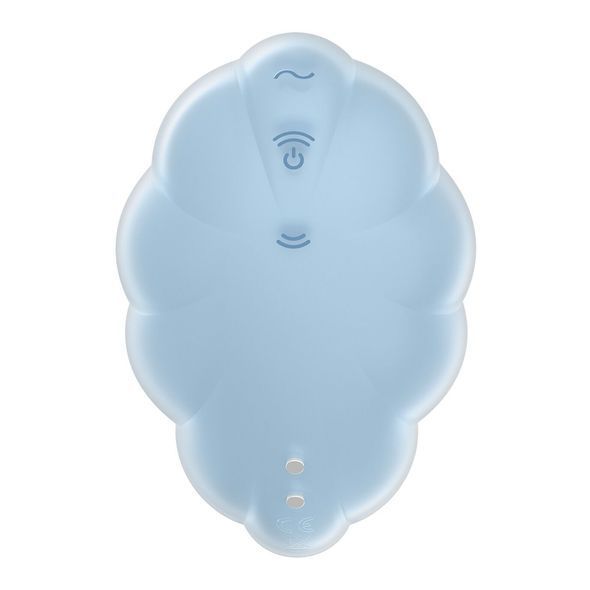 Вакуумный стимулятор с вибрацией Satisfyer Cloud Dancer Blue, Голубой, Блакитний