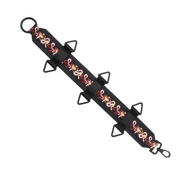 БДСМ-набір LOCKINK The Flowering Serpent Bondage Set, чорний, з малюнком у вигляді змій, 12 предметів