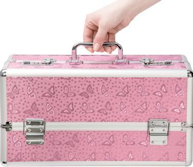 Большой кейс для хранения секс-игрушек BMS Factory Large Lokable Vibrator Case Pink, кодовый замок, Рожевий