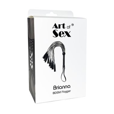 Ажурная плеть из экокожи Art of Sex - Brianna, цвет черный