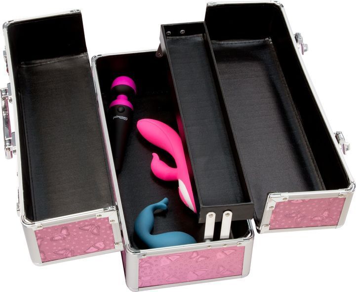 Большой кейс для хранения секс-игрушек BMS Factory Large Lokable Vibrator Case Pink, кодовый замок, Рожевий
