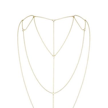 Цепочка для спины Bijoux Indiscrets Magnifique Back and Cleavage Chain - Gold, украшение для тела