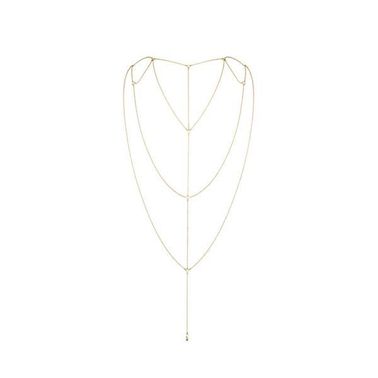 Цепочка для спины Bijoux Indiscrets Magnifique Back and Cleavage Chain - Gold, украшение для тела