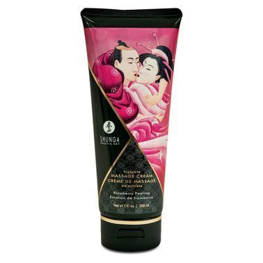 Съедобный массажный крем Shunga Kissable Massage Cream &ndash; Raspberry Feeling (200 мл)