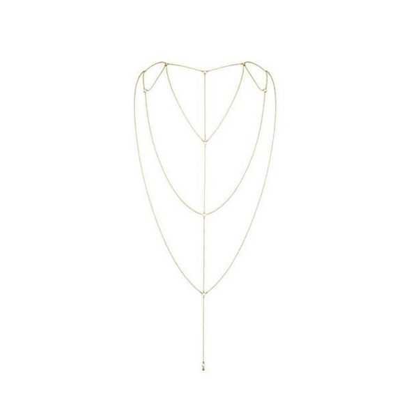 Цепочка для спины Bijoux Indiscrets Magnifique Back and Cleavage Chain - Gold, украшение для тела