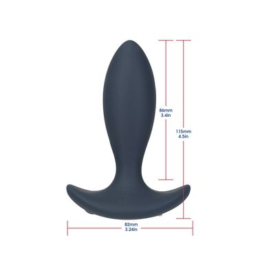 Анальна пробка з пульсацією Lux Active – Throb – 4.5" Anal Pulsating Massager, пульт ДК