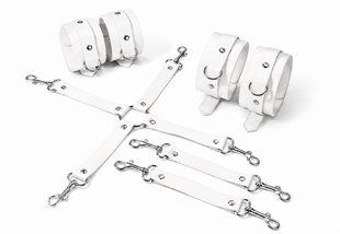 Набір для БДСМ Feral Feelings BDSM Kit 3 White, наручники, поножі, хрестовина