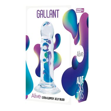 Прозорий фалоімітатор Alive Gallant Jelly Dildo