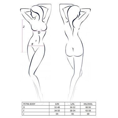Розпродаж!!! Боді-монокіні з глибоким декольте PETRA BODY black L/XL &mdash; Passion Exclusive