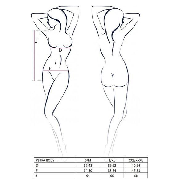 Розпродаж!!! Боді-монокіні з глибоким декольте PETRA BODY black L/XL &mdash; Passion Exclusive